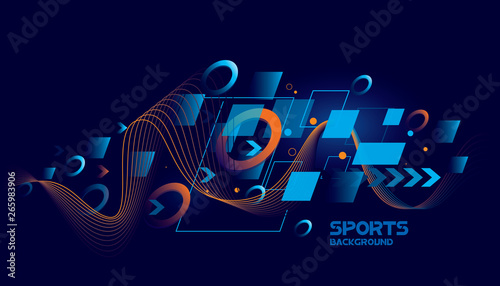 Abstract futuristic background. Vector sport concept