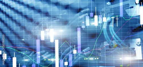 Candles, stock market, trading against the server rack