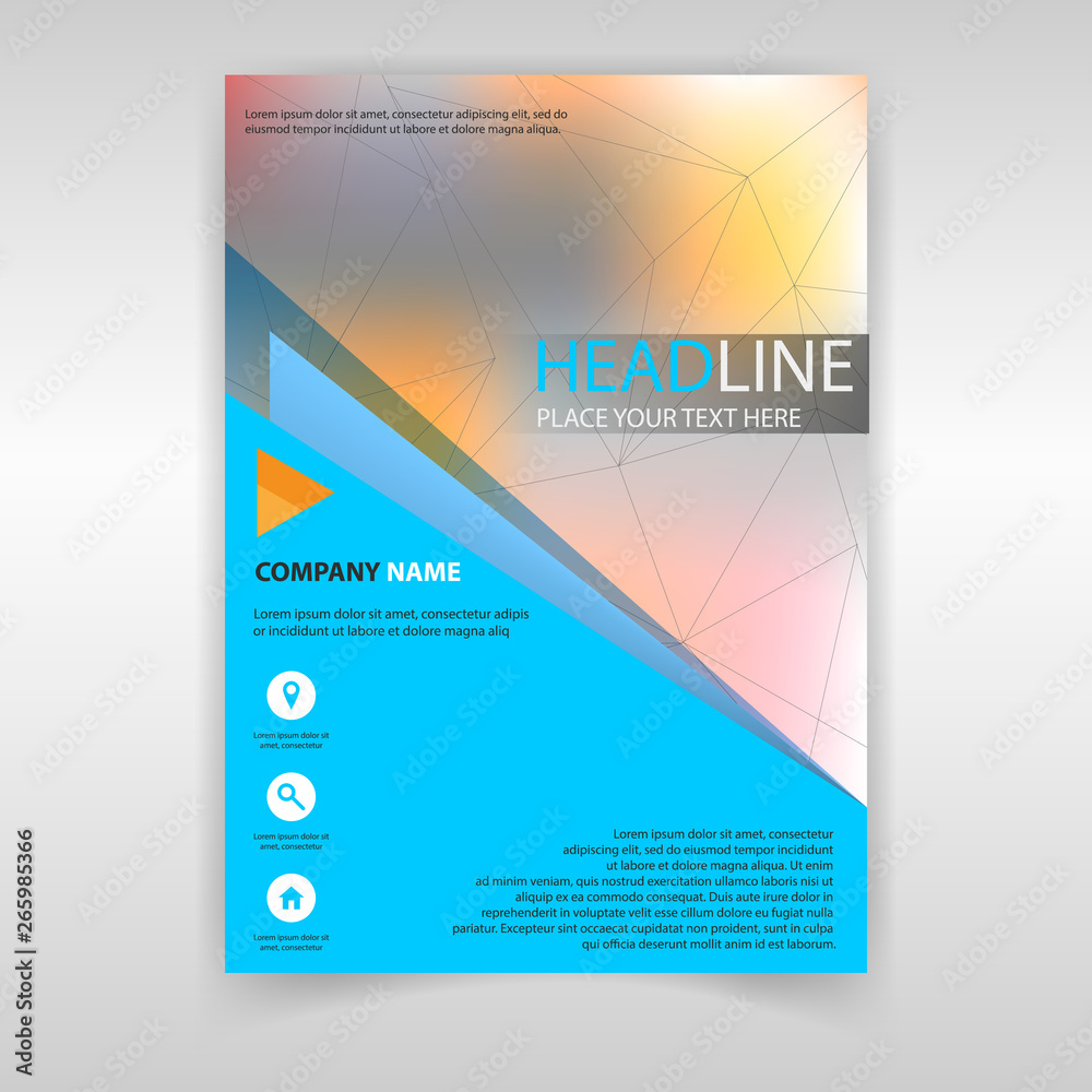 Brochure Layout design template. Vector magazine cover.