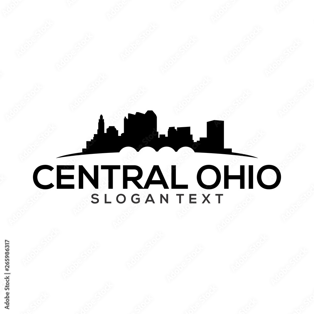 ohio logo concept black and white vector art