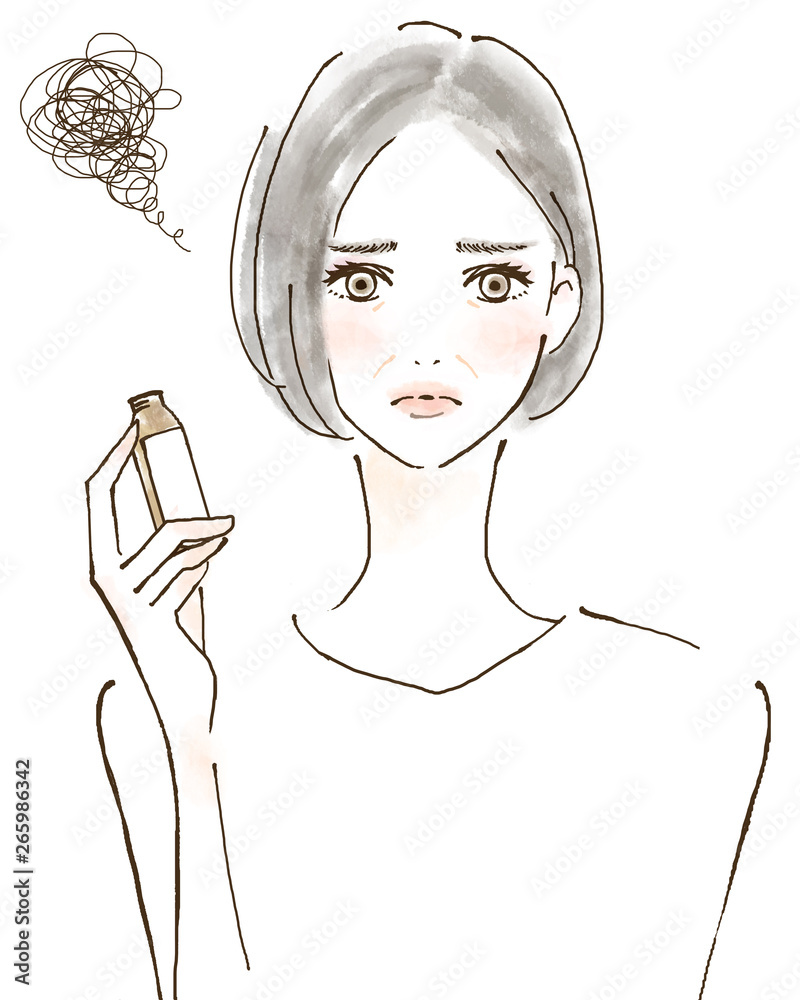 ストレス クレーム イライラするシニア女性 眠気覚まし 残業 Stock イラスト Adobe Stock