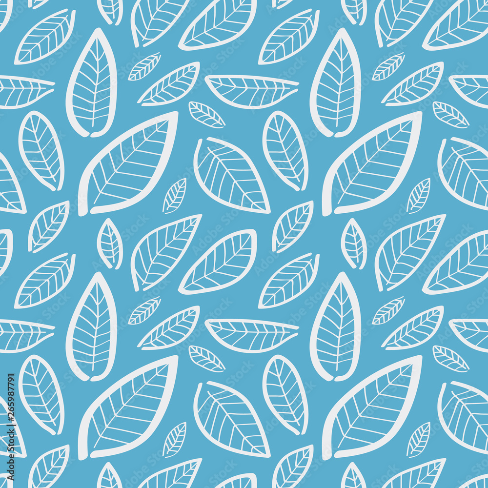 Fototapeta premium An illustrated seamless nature background pattern