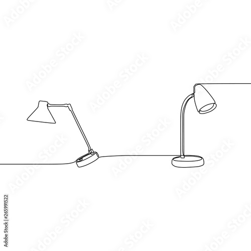 student lamp and modern tab...