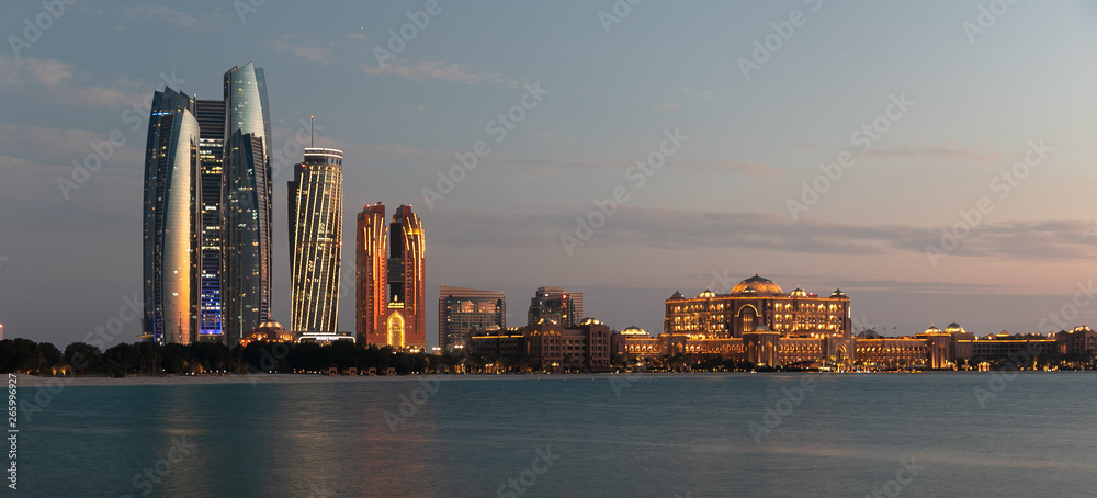 Naklejka premium Landmark buildings in Abu Dhabi
