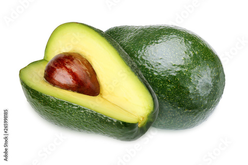 avocados isolated on white background. alligator pear.