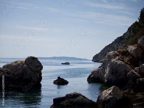 Traumhafte Wanderung auf der Insel Ciovo in Dalmatien zur Kapelle Gospe od Prizidnice photo