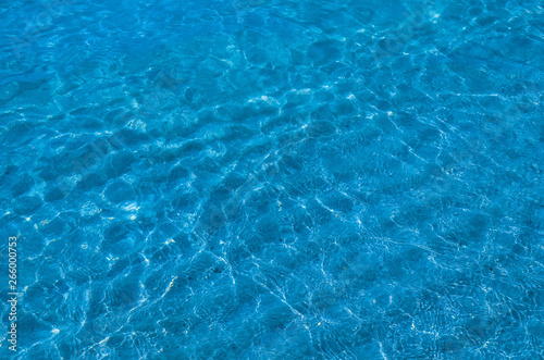 blue surface water in swimming pool
