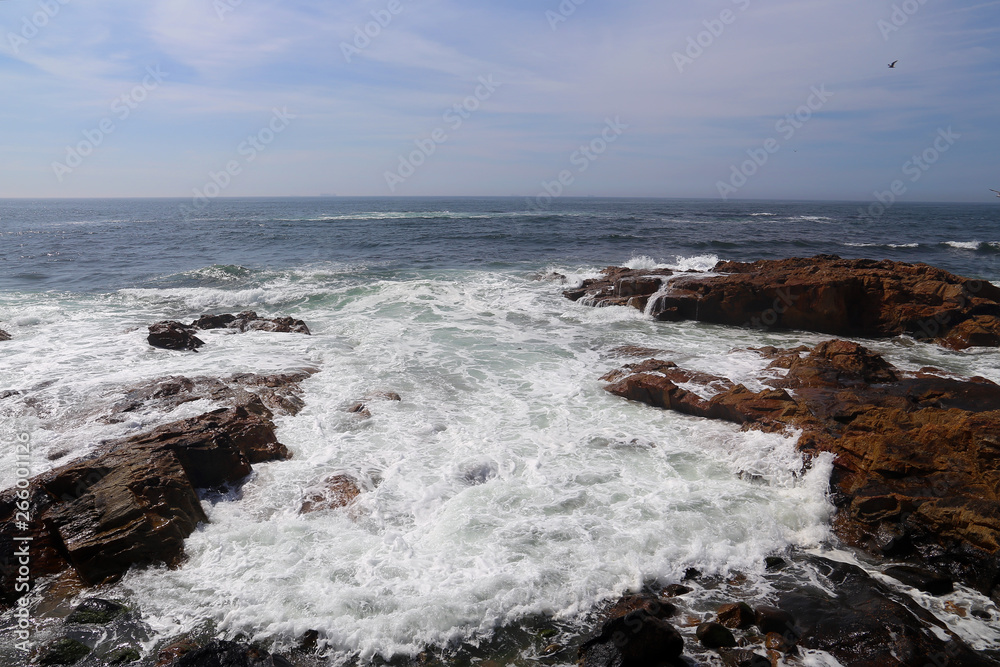 Seascape with waves and rocks, coast of Portugal Seascape with waves and rocks, coast of Portugal