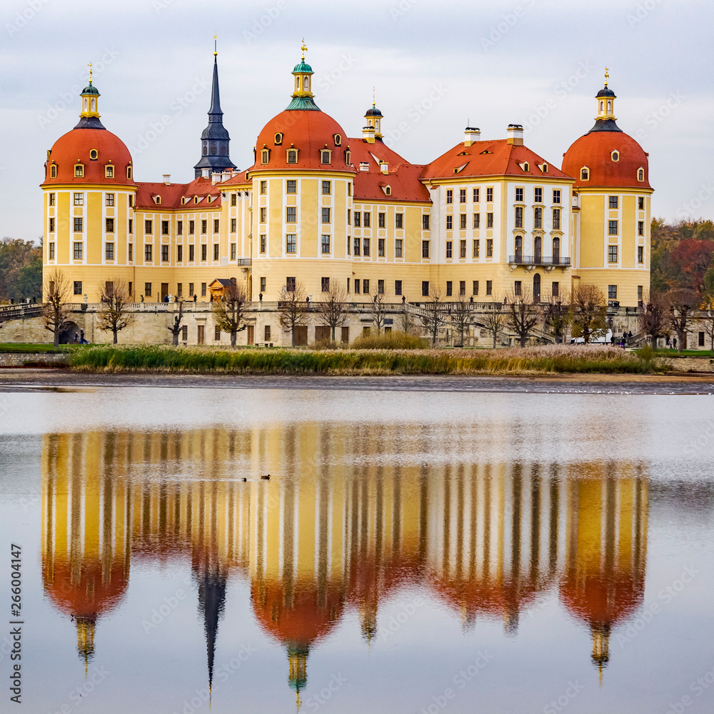 Baroque castle Moritzburg in Saxony