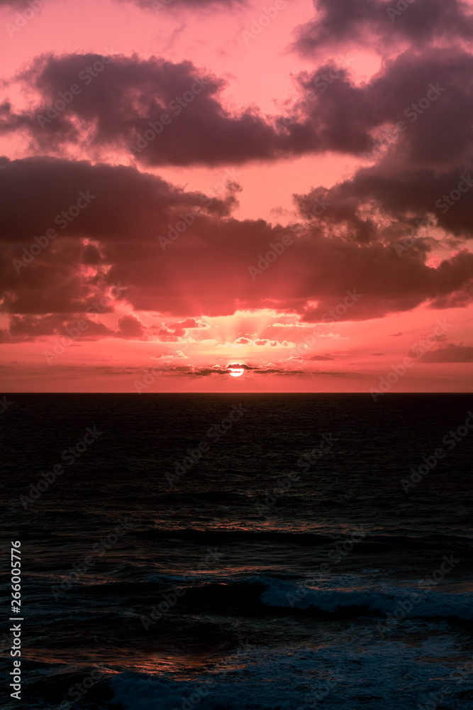 Nature poster. Sunset