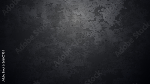 Vector dark concrete texture. Stone wall background. Black background.