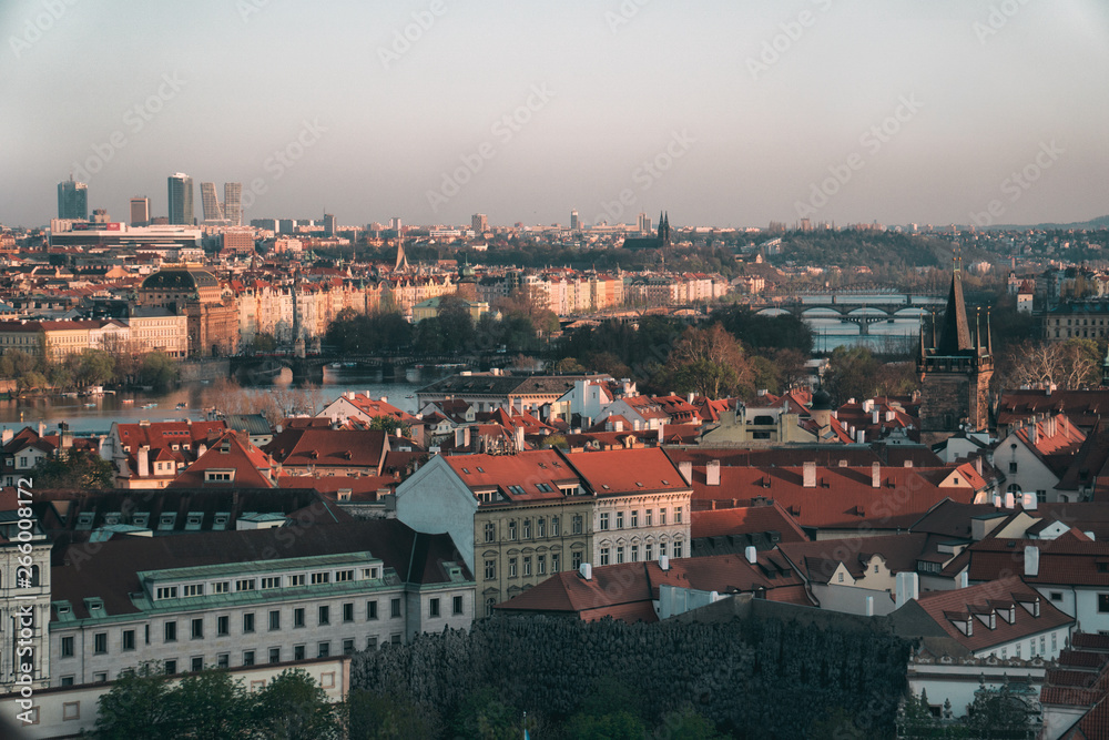 Fototapeta premium Panorama View of City Prague
