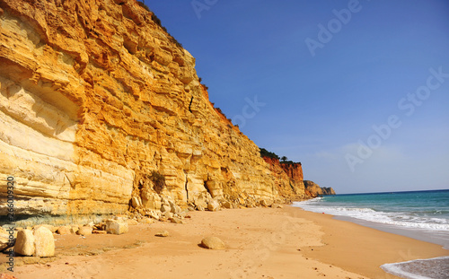 Scenic sand beach of Algarve province, Portugal