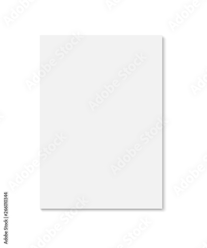 Vector realistic white paper sheet.