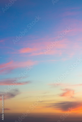 colorful sunset sky with beautiful clouds © Daria