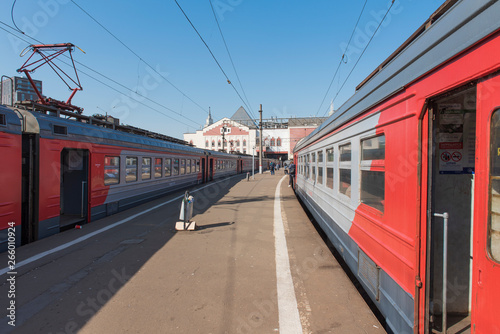 Electric train at the station. Moscow, Russia. © Irina Yakovleva