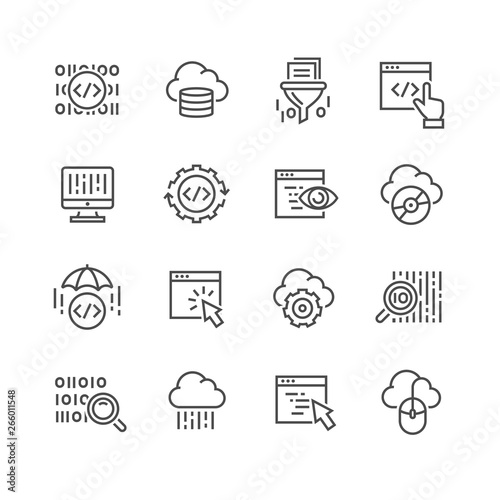 icons set of search engine optimisation
