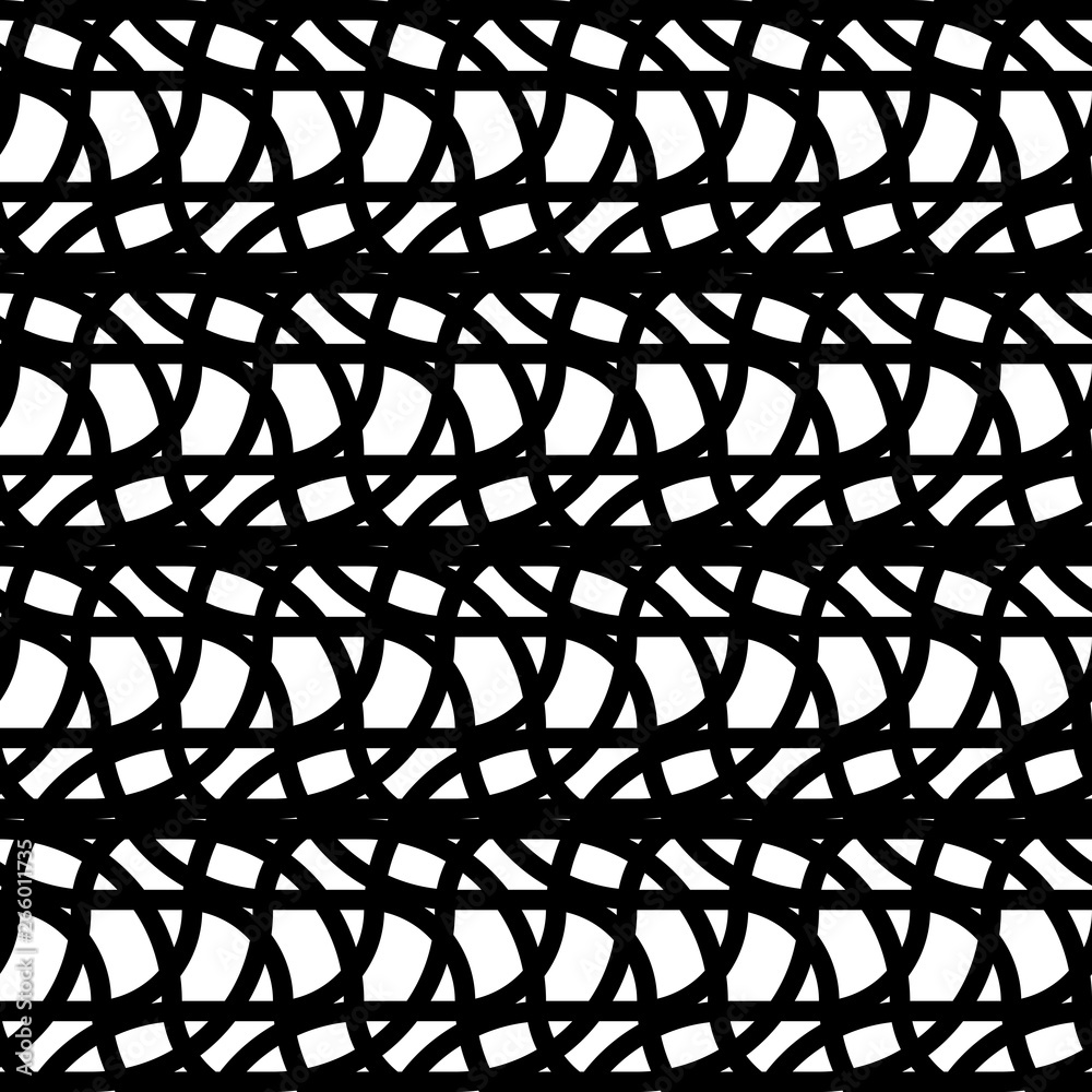 Design seamless monochrome interlaced pattern Design seamless monochrome interlaced pattern