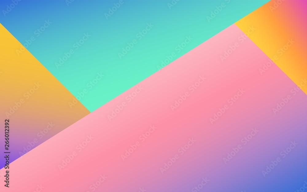 Triangle multicolour background. Rainbow triangle illustration digital background. Abstract triangle gradient background multicolor with triangle form texture.  Yellow, pink, red, purple color shape