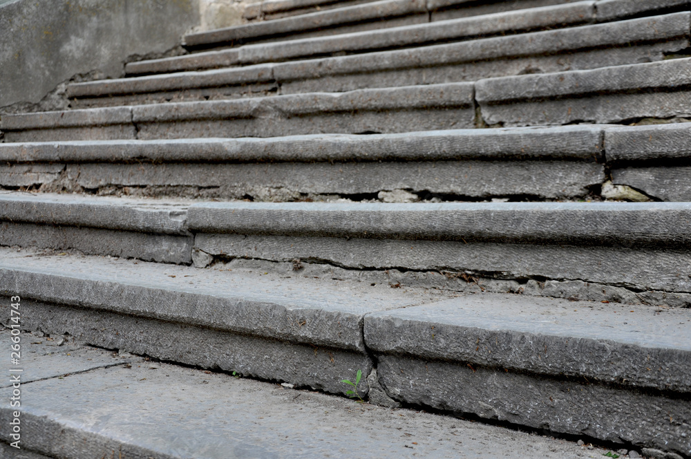 old wide stone staircase in the park old wide stone staircase in the park