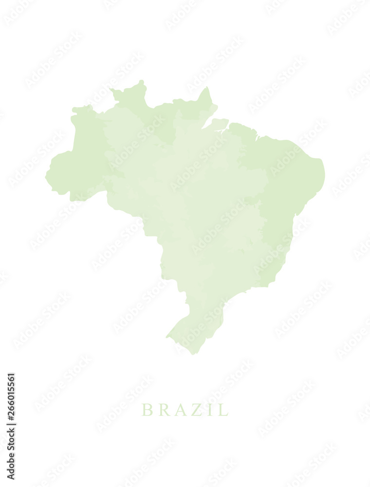 Abstract Map of Brazil Vector Illustration for Card, Poster, Wall Art, Printing, Decoration. Green Map Isoltated on a White Background. Simple Watercolor Style Vector Design. Abstract Map of Brazil Vector Illustration for Card, Poster, Wall Art, Printing, Decoration. Green Map Isoltated on a White Background. Simple Watercolor Style Vector Design.