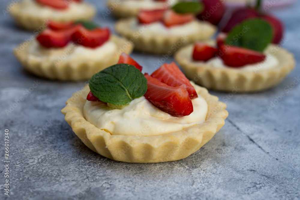 Mini strawberry tarts. Mini strawberry tarts.
