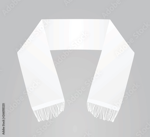 White scarf. vector illustration