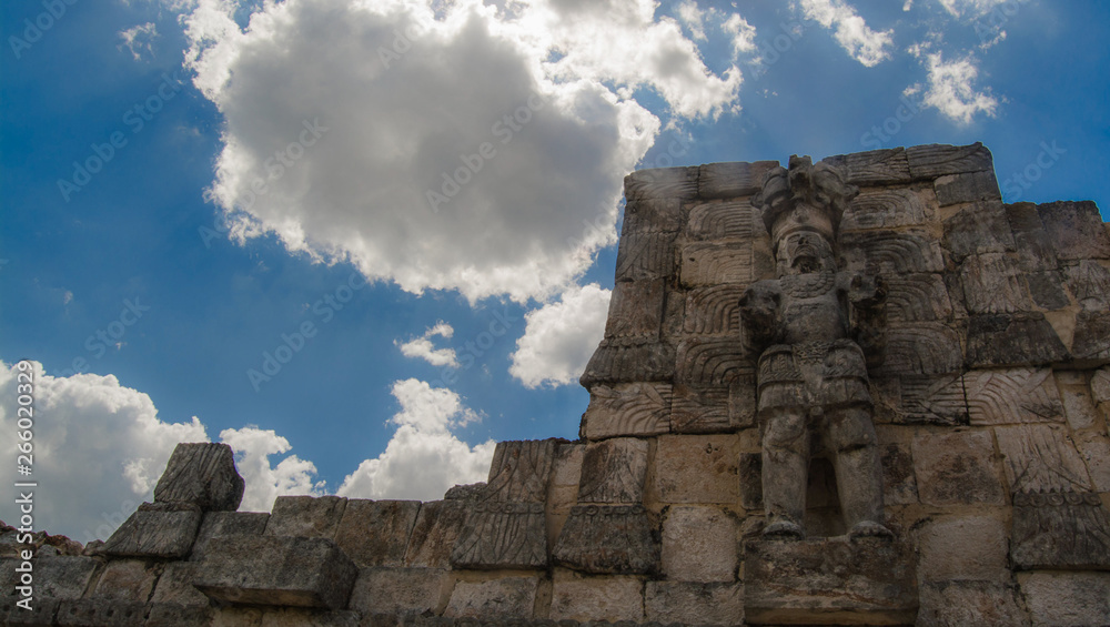 Ruins of Mayan Civilization in Uxmal Mexico