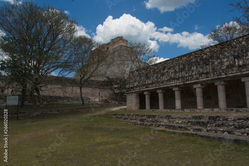 The Mayan pyramid of the Adivino in Uxmal Yucatan Mexico