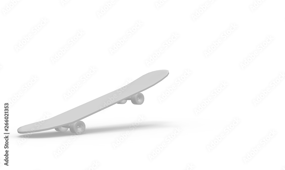 skateboard isolated on White 3D Rendering skateboard isolated on White 3D Rendering