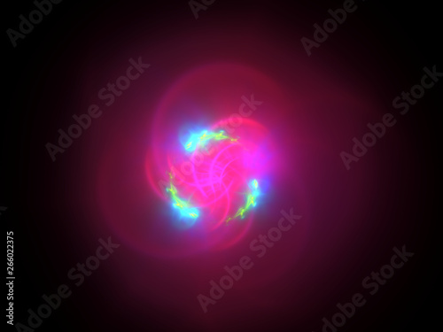 Red energy flash ball abstract background