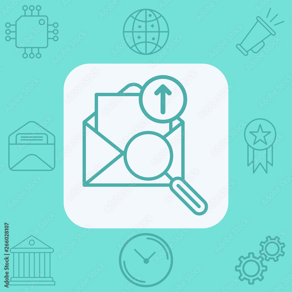 Search mail vector icon sign symbol Search mail vector icon sign symbol