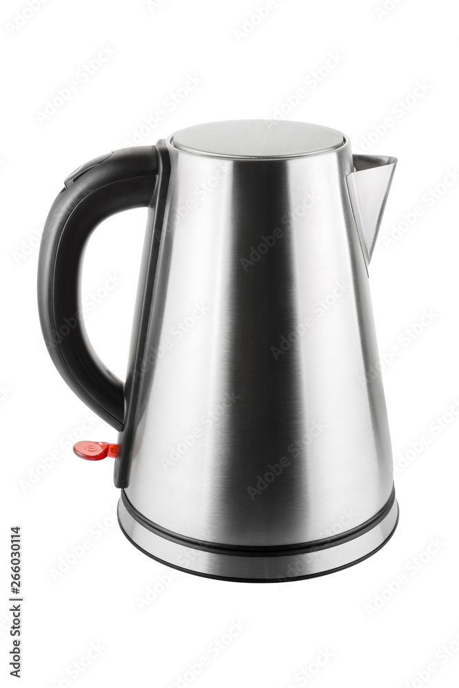 Steel electric kettle isolated Steel electric kettle isolated