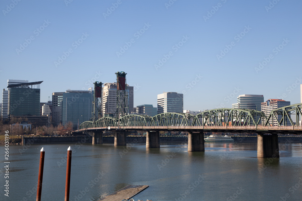 Naklejka premium city water front 