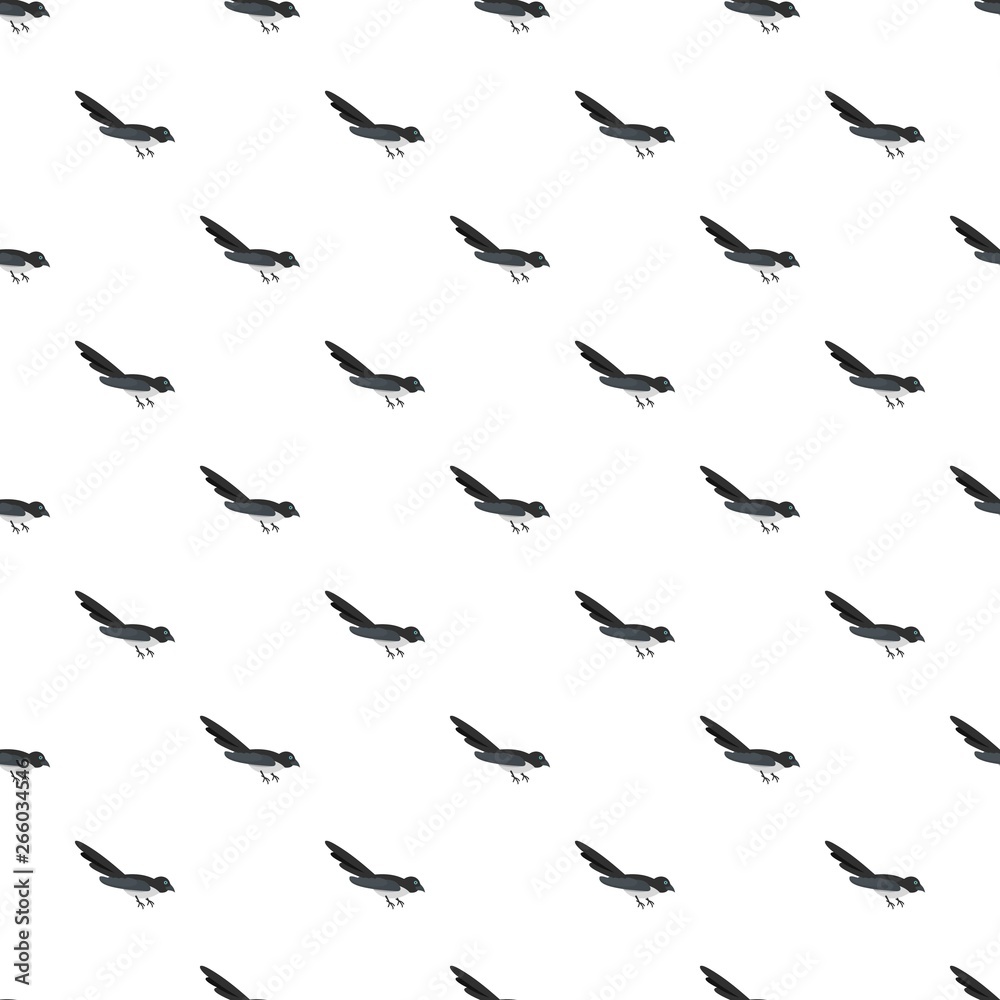 Fototapeta premium Curious magpie pattern seamless vector repeat for any web design