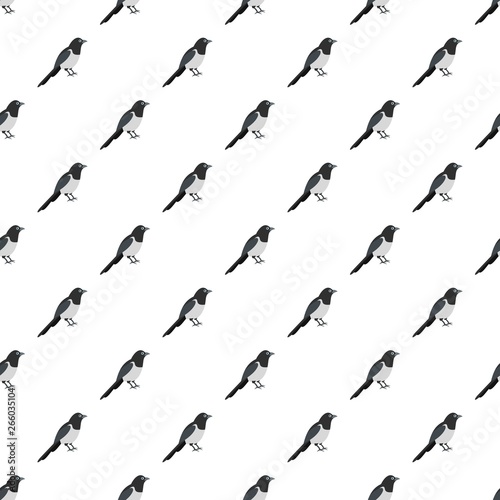 Garden magpie pattern seamless vector repeat for any web design