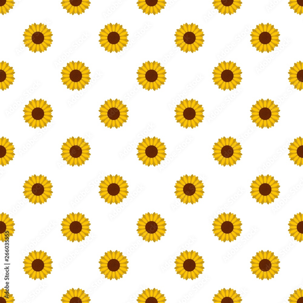 Circle of sunflower pattern seamless vector repeat for any web design Circle of sunflower pattern seamless vector repeat for any web design