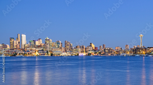 Seattle and Union Lake in summer