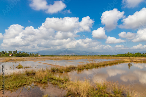 Abandoned salt fields near Kampot  Cambodia