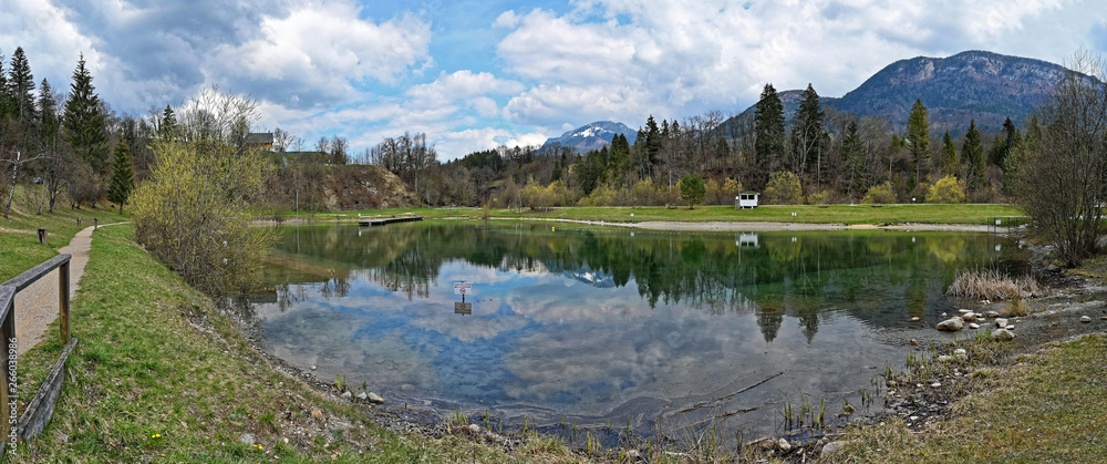 Base de loisirs de Lescheraines, Massif des Bauges, Savoie,  Auvergne-Rhône-Alpes, France Stock Photo | Adobe Stock