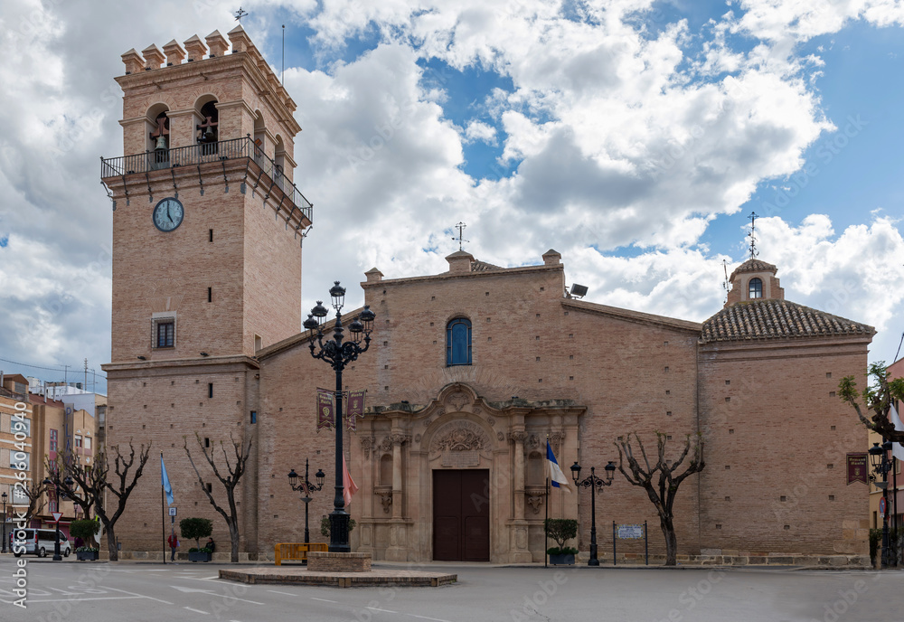Church of Santiago Apóstol. Constitution Plaza. Totana. Murcia. Spain.