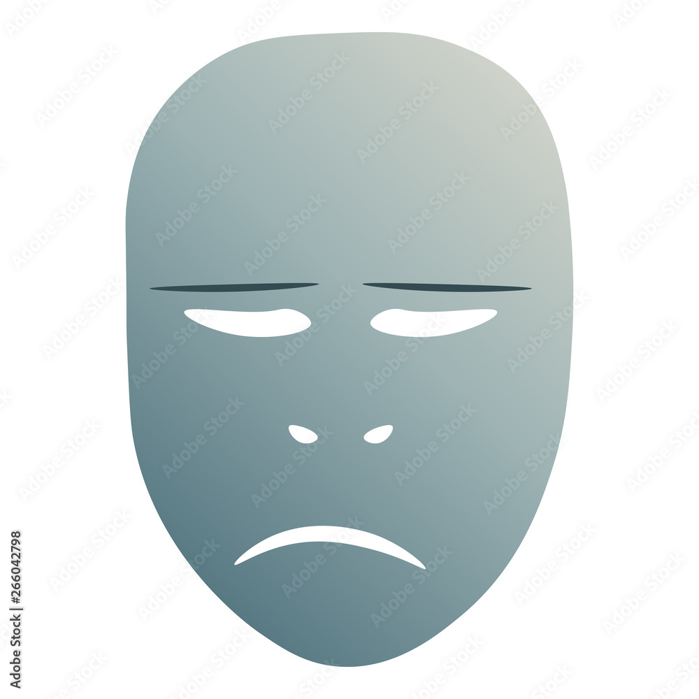 Sorrowful theatrical mask Sorrowful theatrical mask
