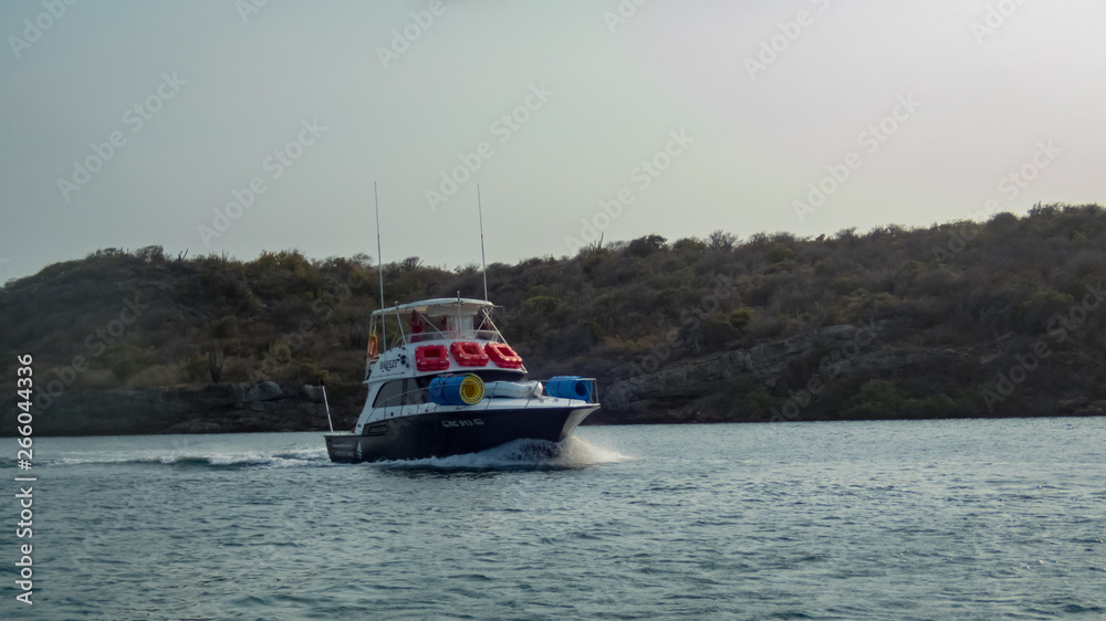 Boating around Spanish Water - Views arund the small caribbean Island of Curacao Boating around Spanish Water - Views arund the small caribbean Island of Curacao