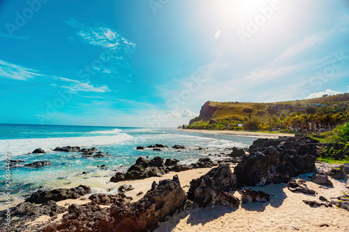 Boucan Canot Beach at Reunion Island - Popular beach for locals and tourists - touristic site