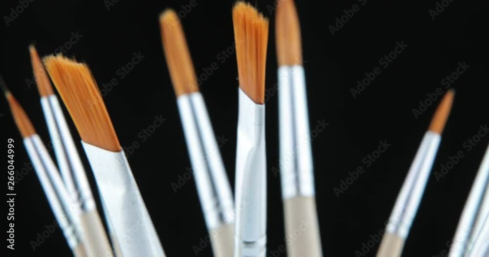 Art studio paint brushes and ink paintings Art studio paint brushes and ink paintings