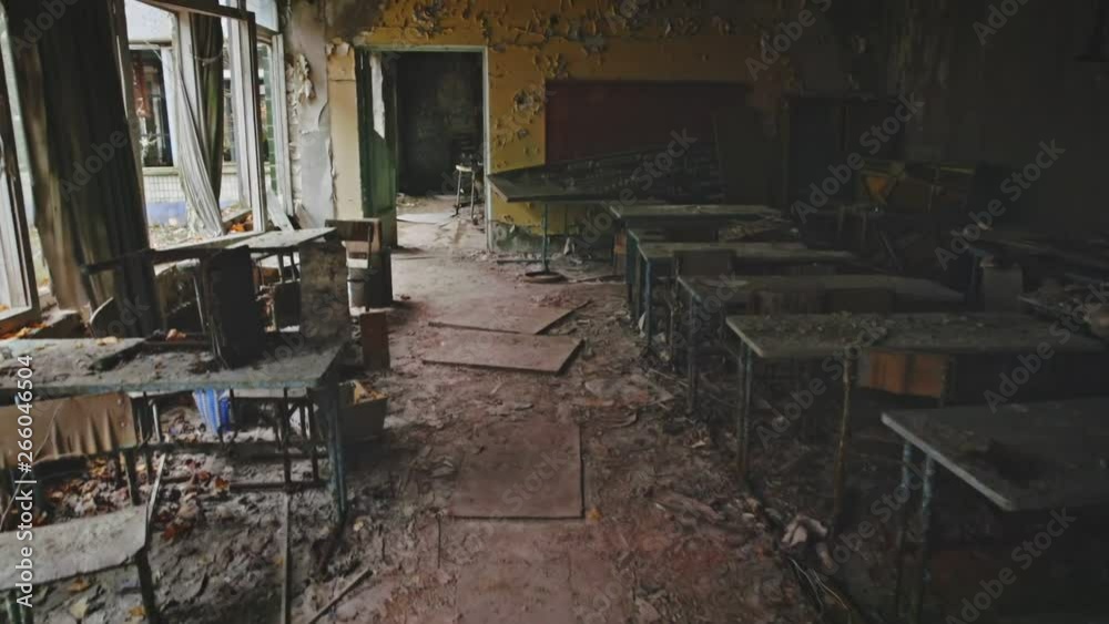 Abandoned Classroom in School number 5 of Pripyat, Chernobyl Exclusion Zone 2019 Abandoned Classroom in School number 5 of Pripyat, Chernobyl Exclusion Zone 2019