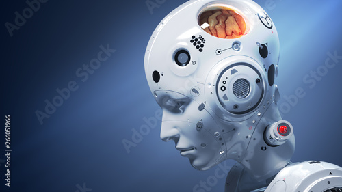 robot woman, sci-fi woman  digital world of the future of neural networks and the artificial intelligence 3d render