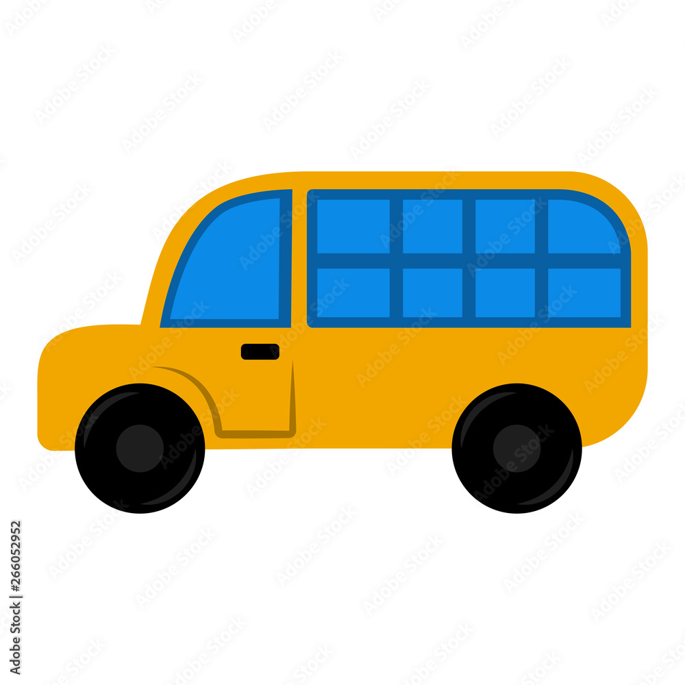 Isolated school bus toy for kids - Vector