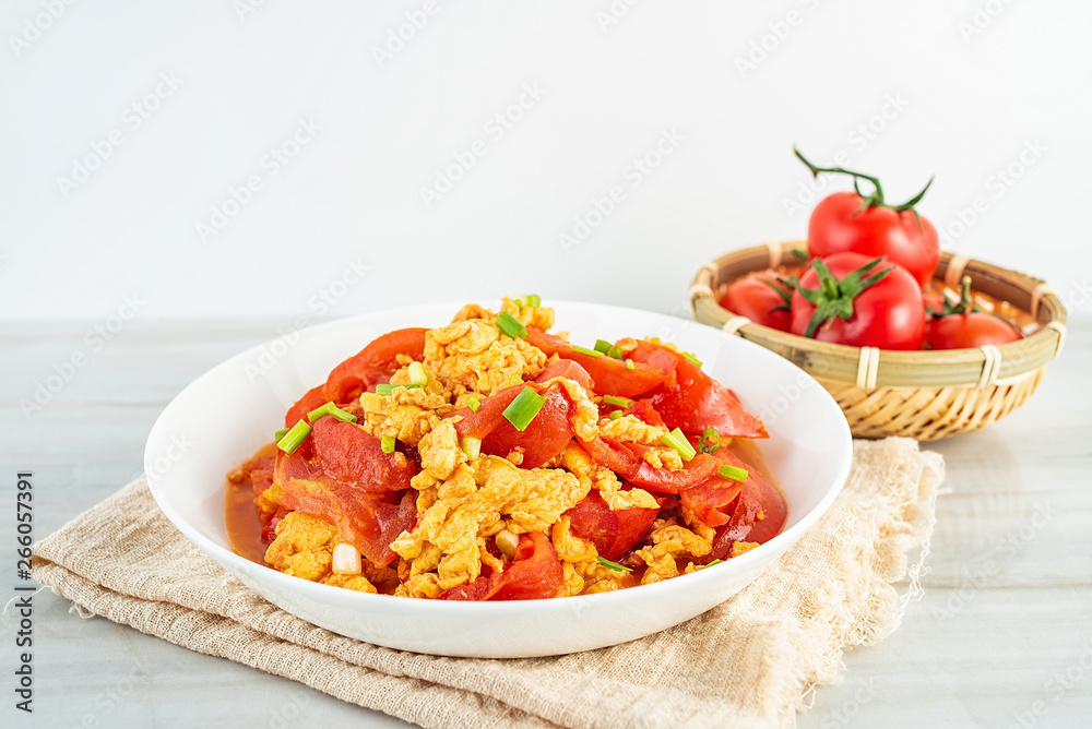 Chinese country dish tomato scrambled eggs Chinese country dish tomato scrambled eggs