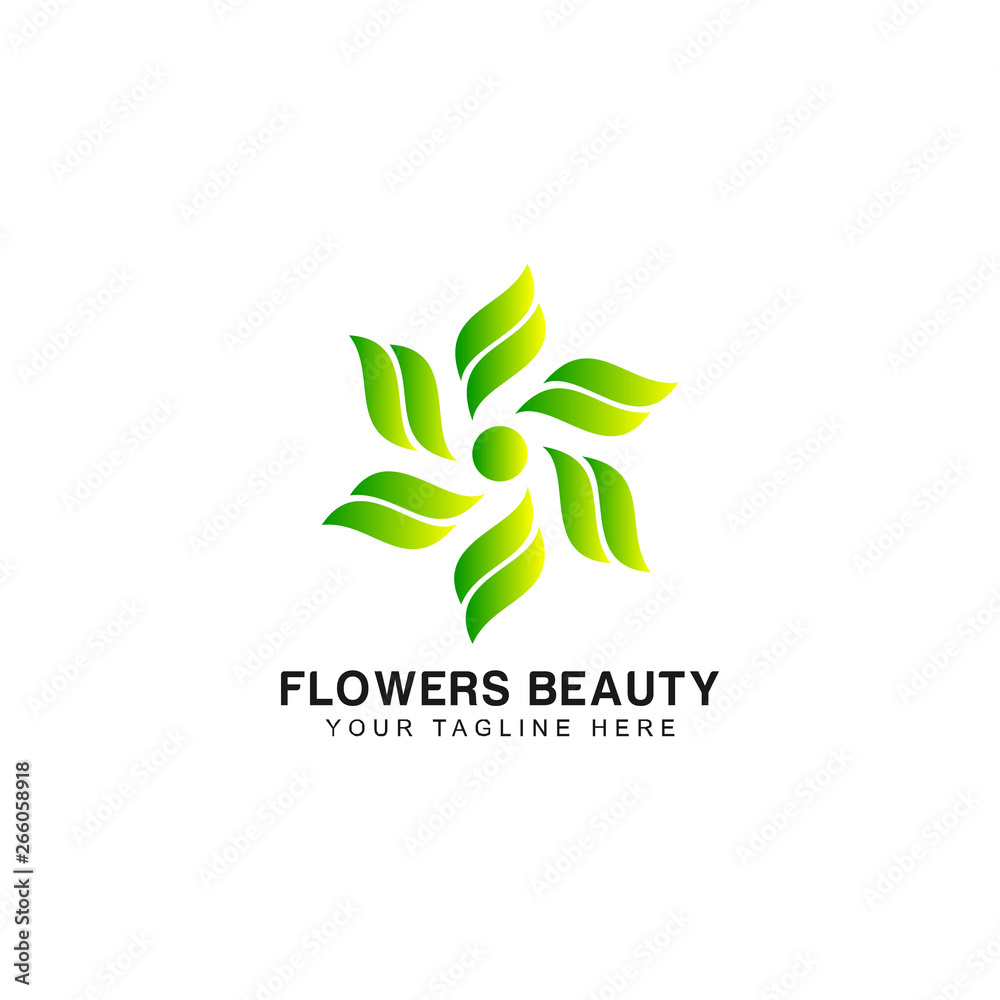 Flowers Logo Design Vector